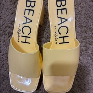 Women's Yellow Slide Sandals